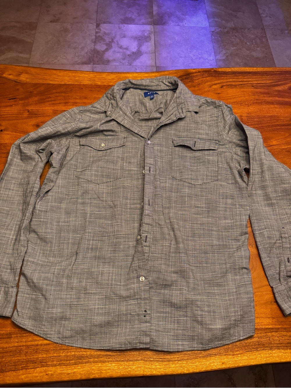 Casual Men's Button-Up Bundle - Light Blue, Burgundy, Gray, Plaid - Picture 6 of 7